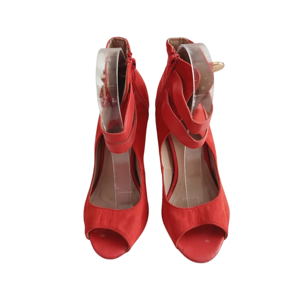 Akira Open Toe Double Ankle Strap Heels - Picture 2 of 8